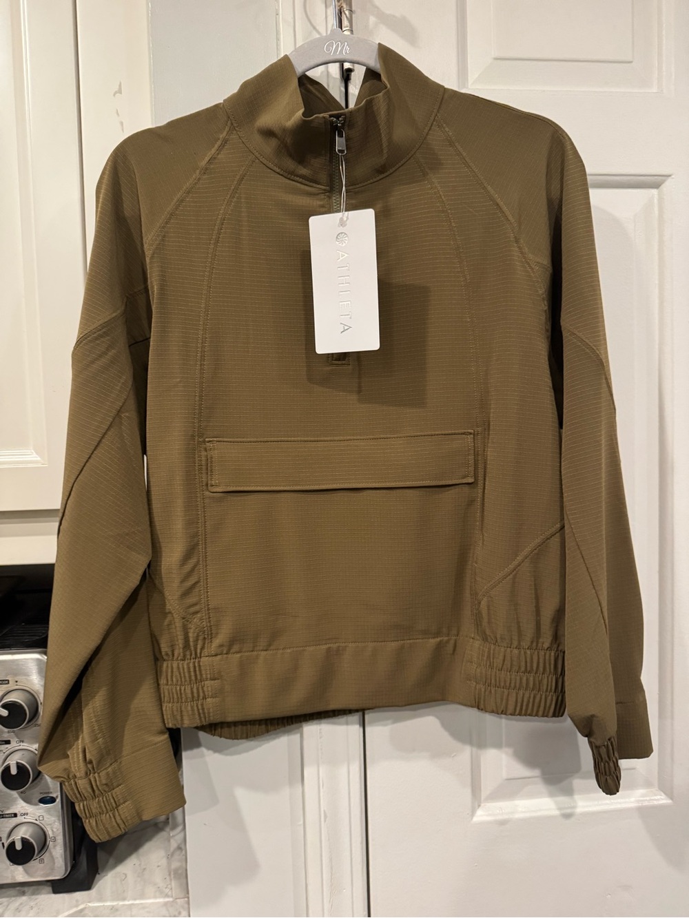 Athleta Olive Utility Half-Zip Pullover Jacket Women's   XS NWT
